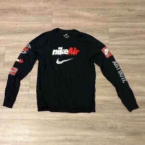 Nike Air Black and Red Long Sleeve Tee